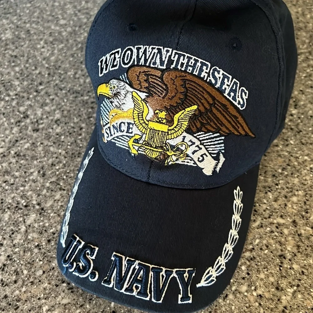 U.S. Navy We Own The Seas Vintage Adjustable Hat Embroidered Cap